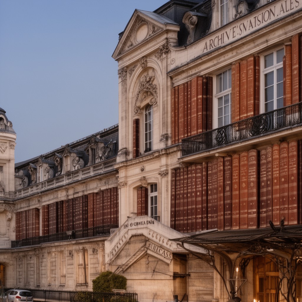 AI-generated illustration of Archives nationales