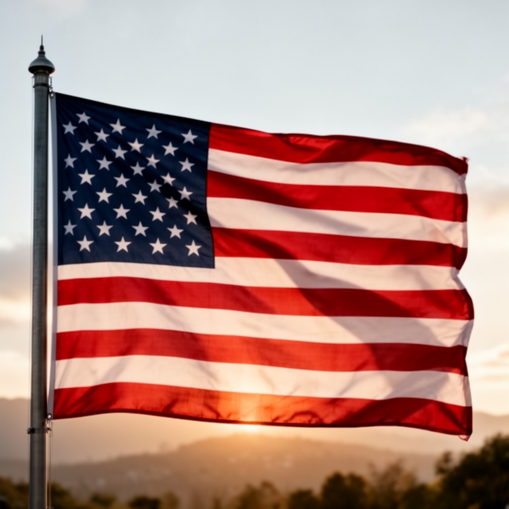 AI-generated illustration of United States flag