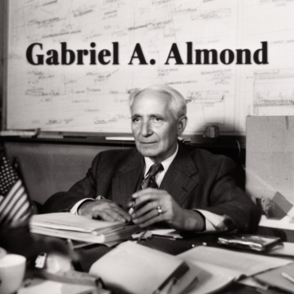 AI-generated illustration of Gabriel A. Almond