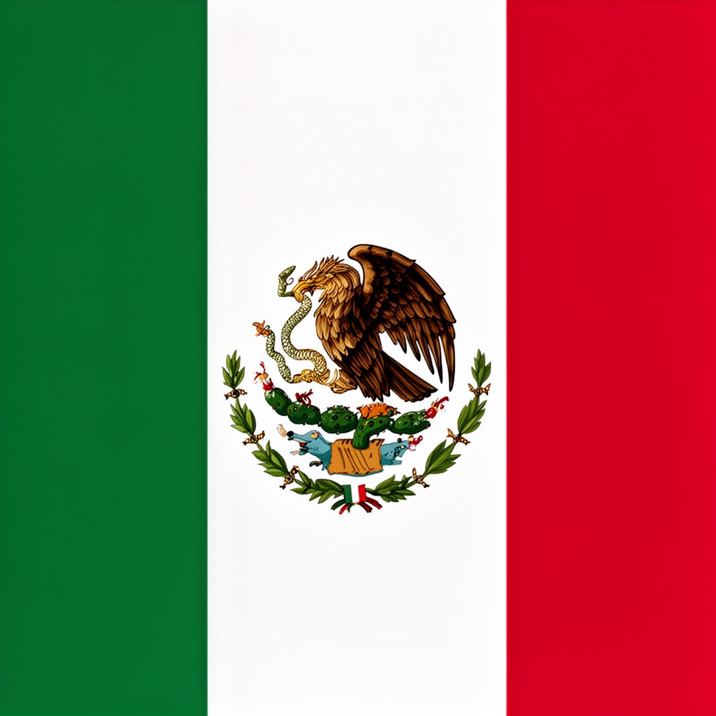 AI-generated illustration of Mexican flag