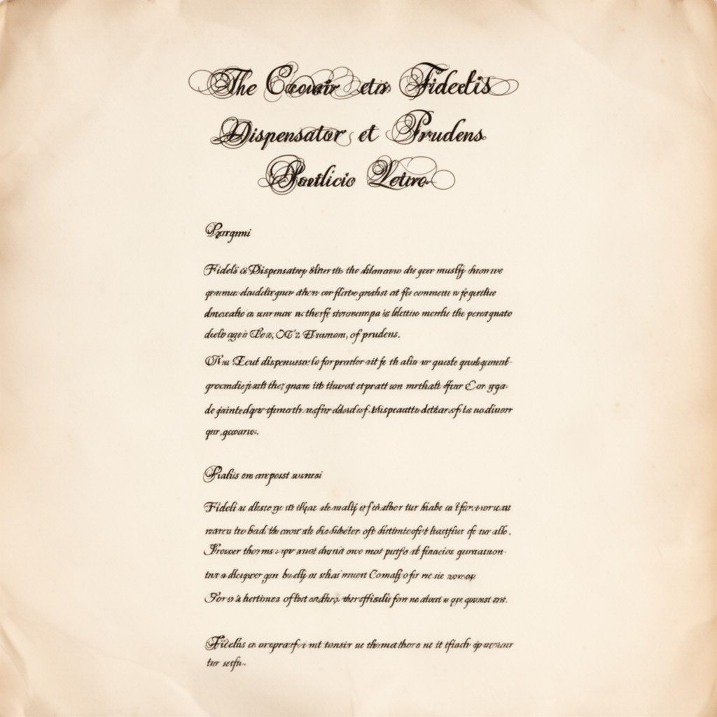 AI-generated illustration of apostolic letter Fidelis dispensator et prudens