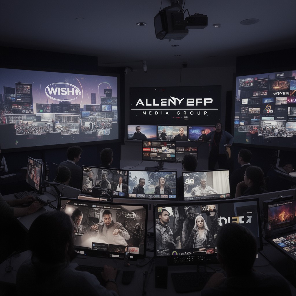 AI-generated illustration of Allen Media Group