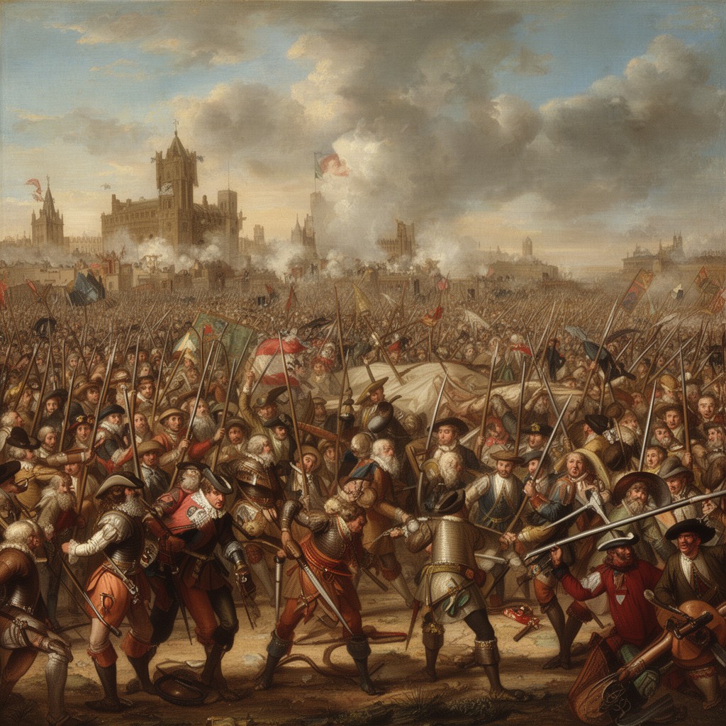 AI-generated illustration of Battle of Nieuwpoort