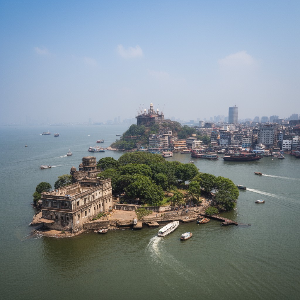 AI-generated illustration of Bombay Island