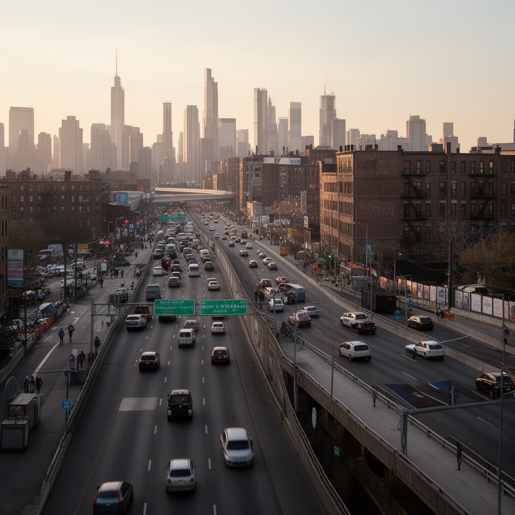 AI-generated illustration of Major Deegan Expressway