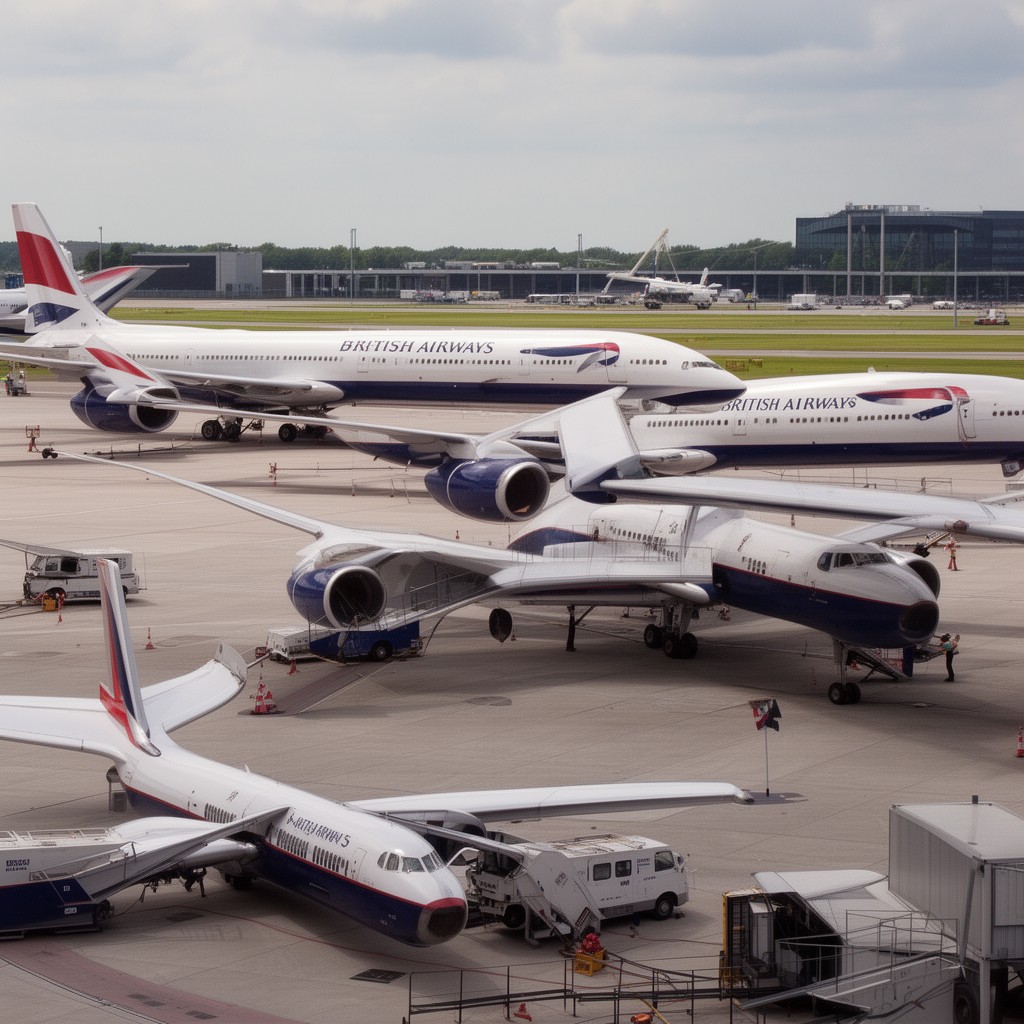 AI-generated illustration of British Airways