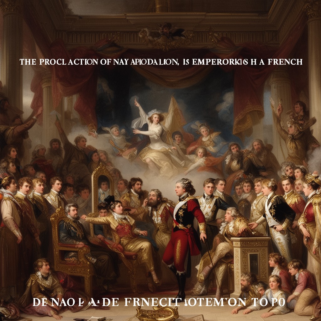 AI-generated illustration of Proclamation of Napoleon I as Emperor of the French in 1804