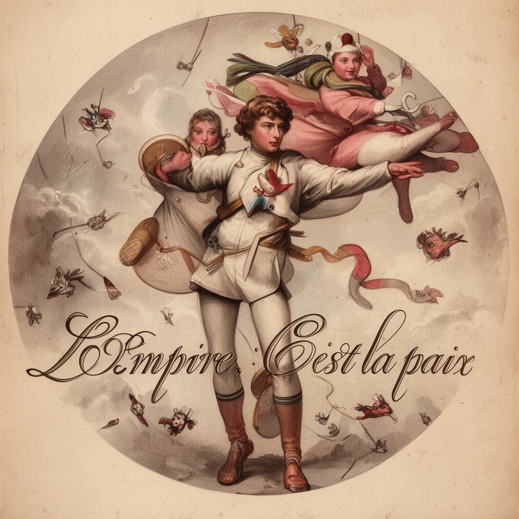 AI-generated illustration of L’Empire, c’est la paix (associated with Napoleon III)