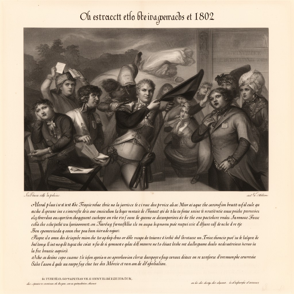 AI-generated illustration of French plebiscite of 1802