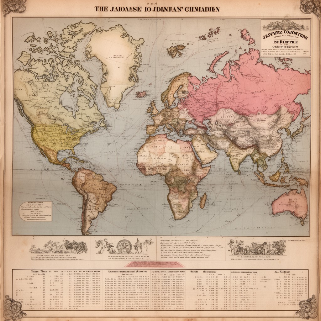 AI-generated illustration of Japanese colonial empire