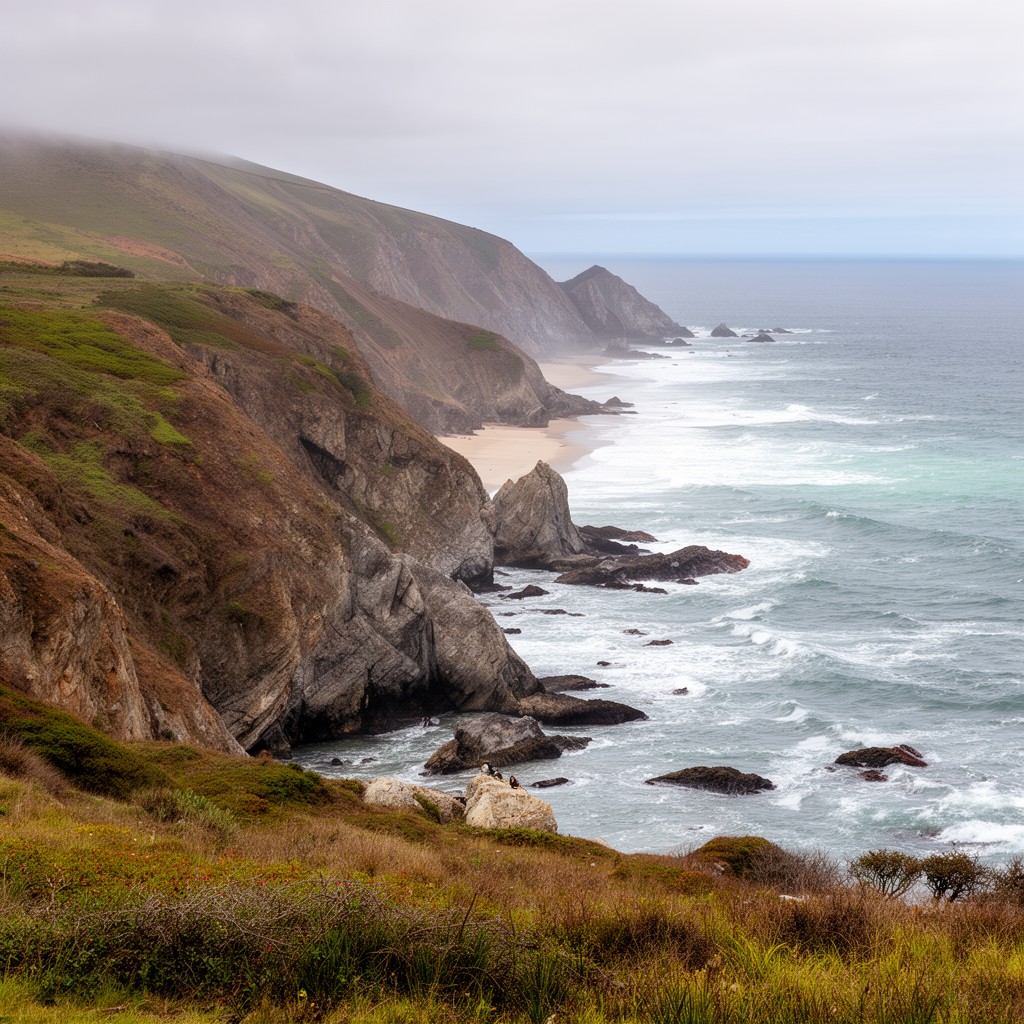 AI-generated illustration of Point Reyes National Seashore