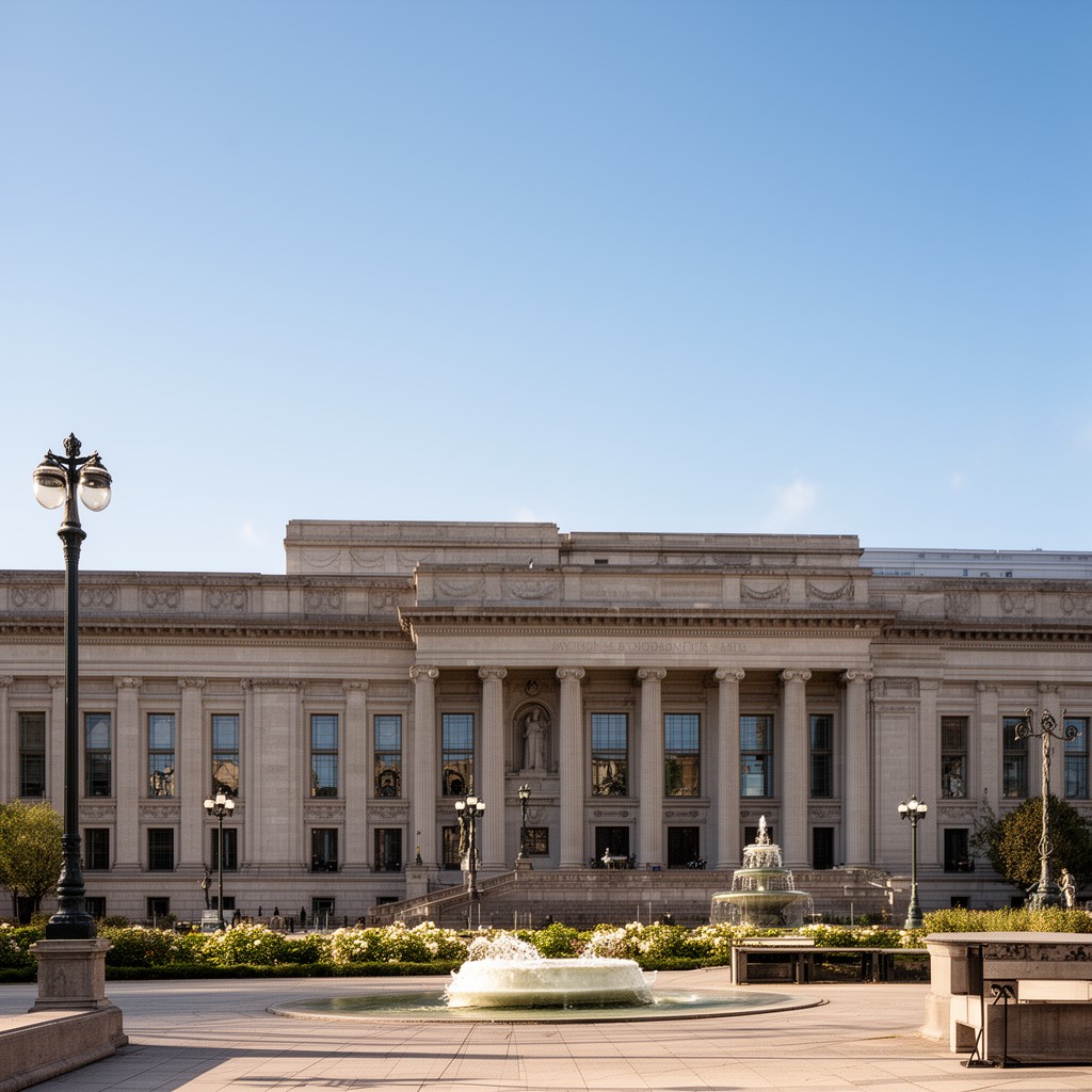 AI-generated illustration of Museum of Fine Arts, Boston
