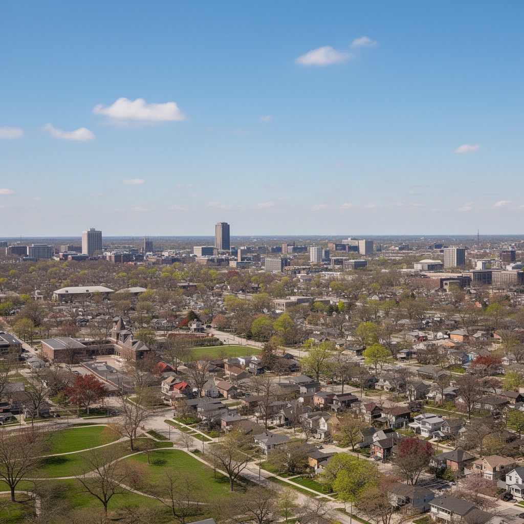 AI-generated illustration of Mount Prospect, Illinois