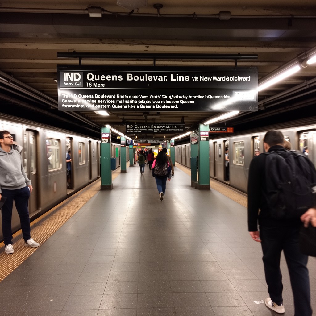 AI-generated illustration of IND Queens Boulevard Line
