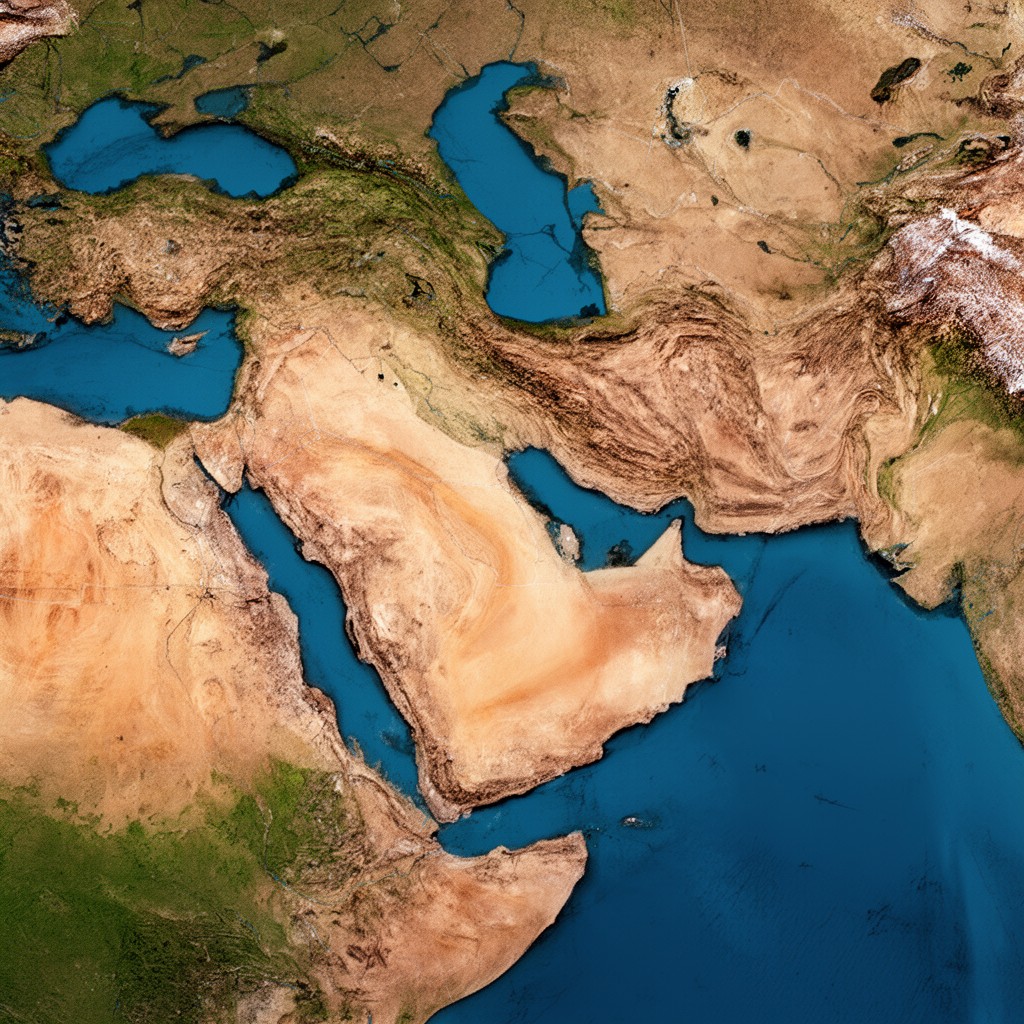 AI-generated illustration of Middle East