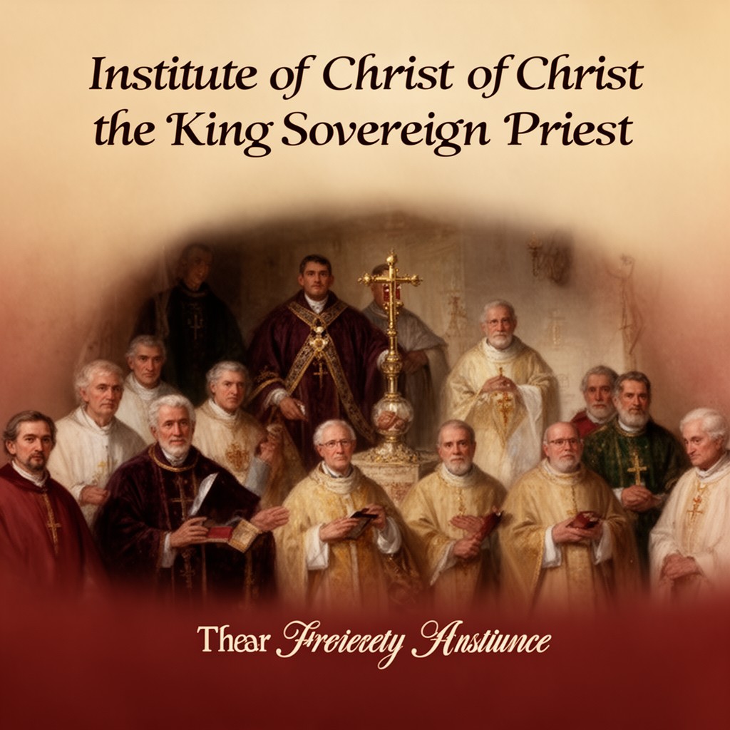 AI-generated illustration of Institute of Christ the King Sovereign Priest