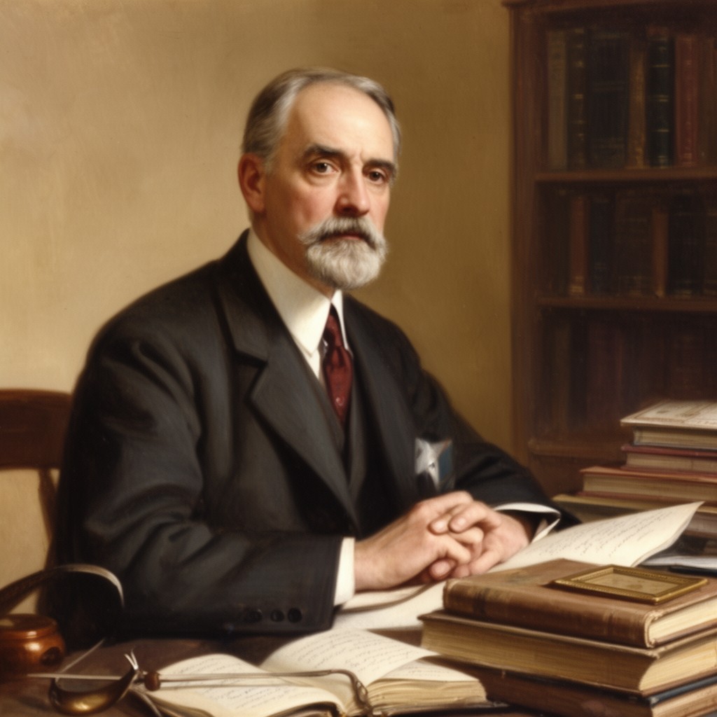 AI-generated illustration of Irving Babbitt
