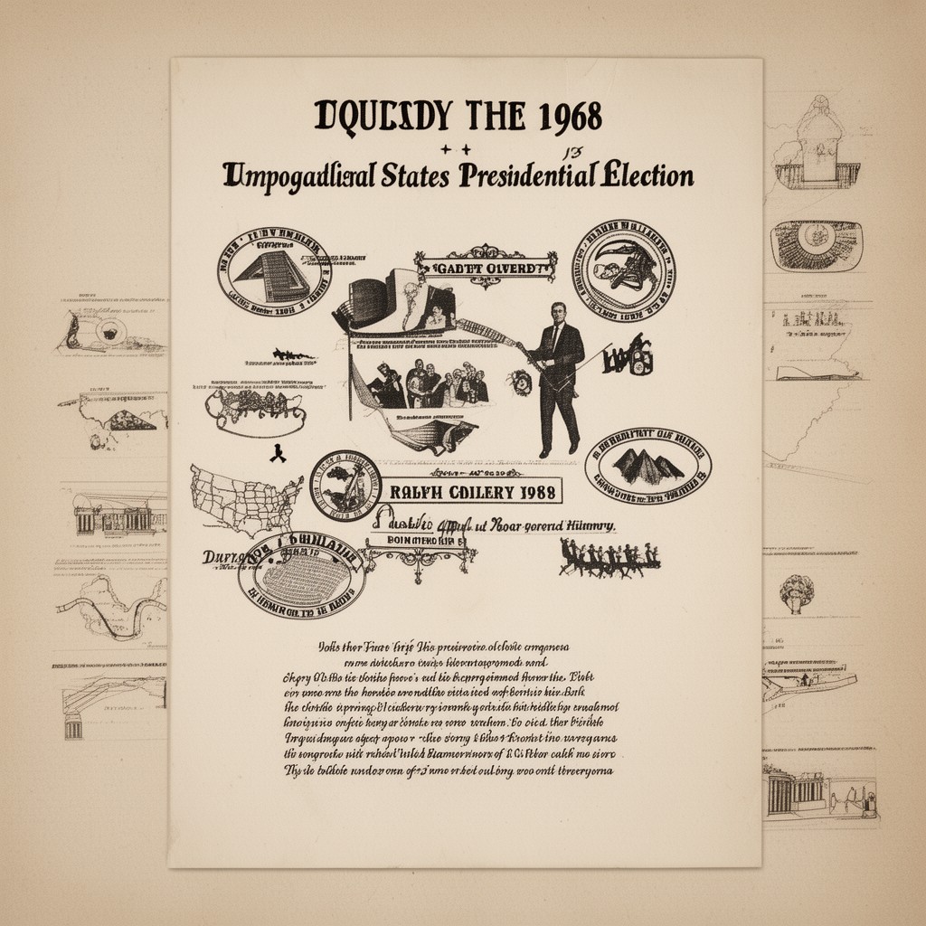 AI-generated illustration of 1968 United States presidential election