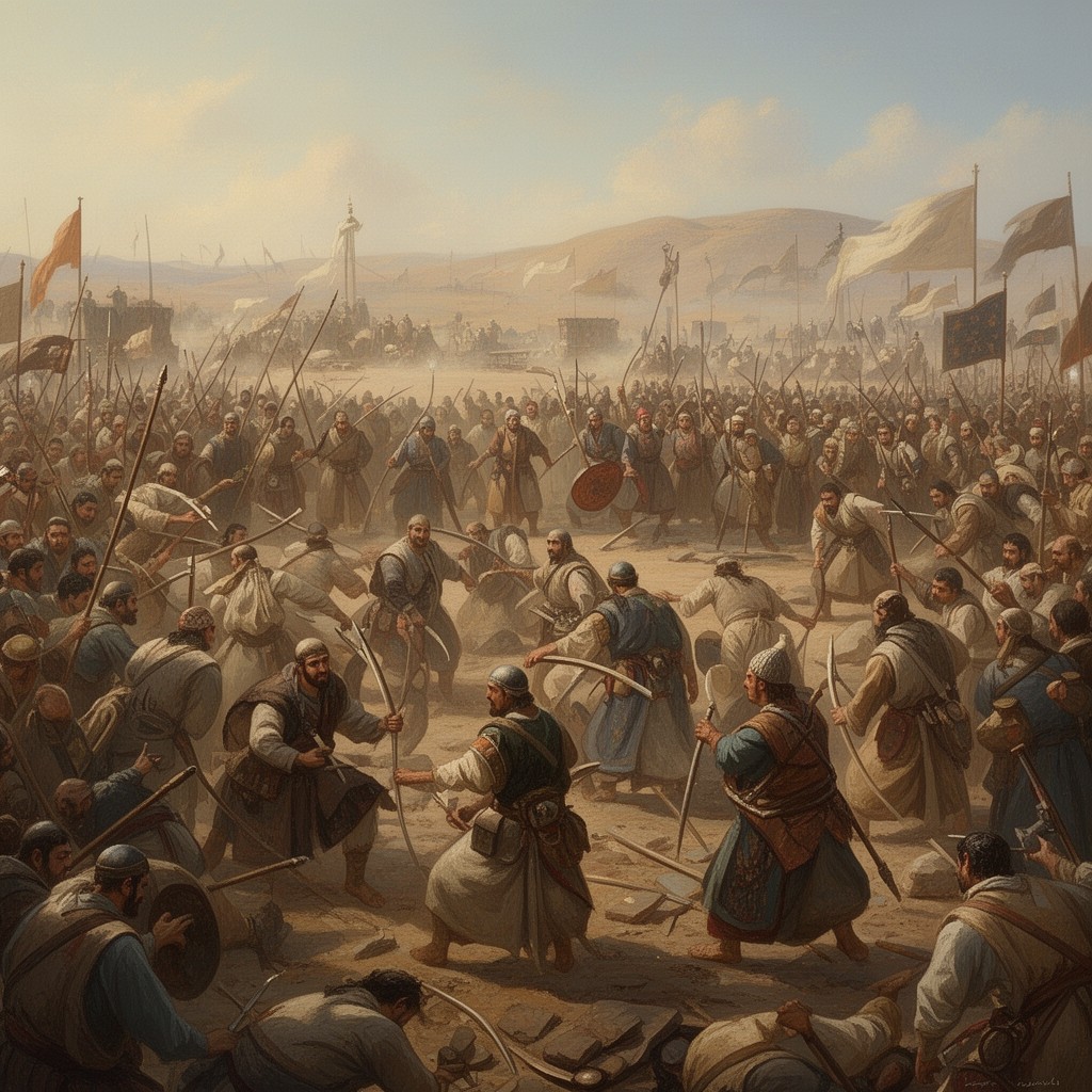 AI-generated illustration of Battle of Badr