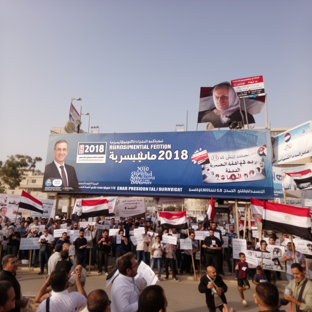 AI-generated illustration of 2018 Egyptian presidential election