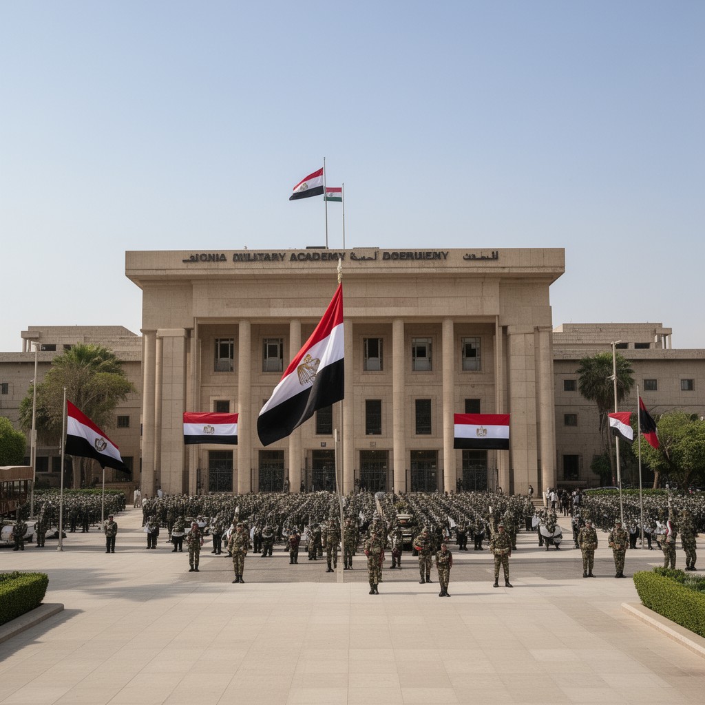 AI-generated illustration of Egyptian Military Academy