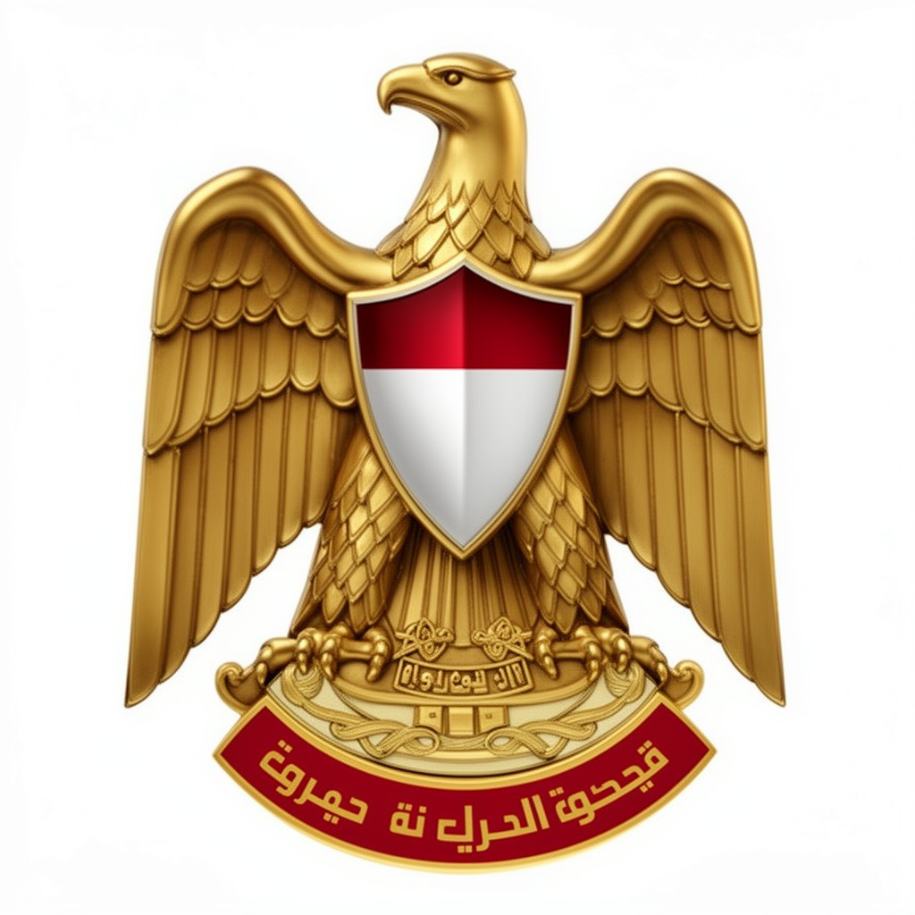 AI-generated illustration of coat of arms of Egypt