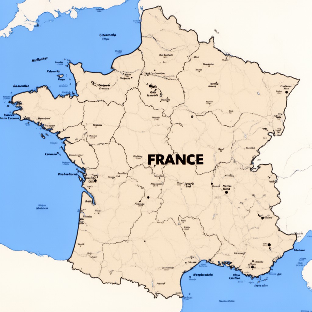AI-generated illustration of Metropolitan France