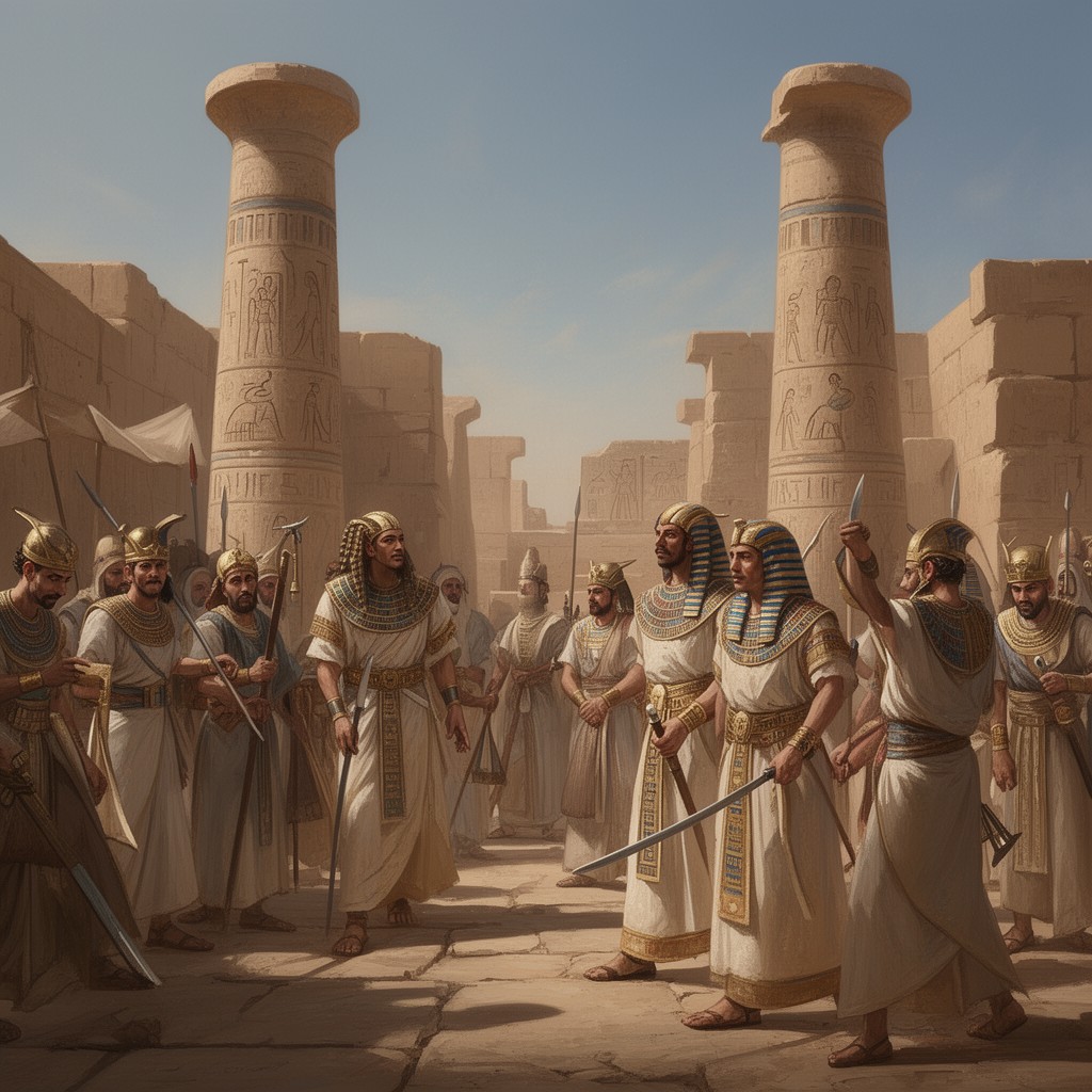 AI-generated illustration of Egyptians