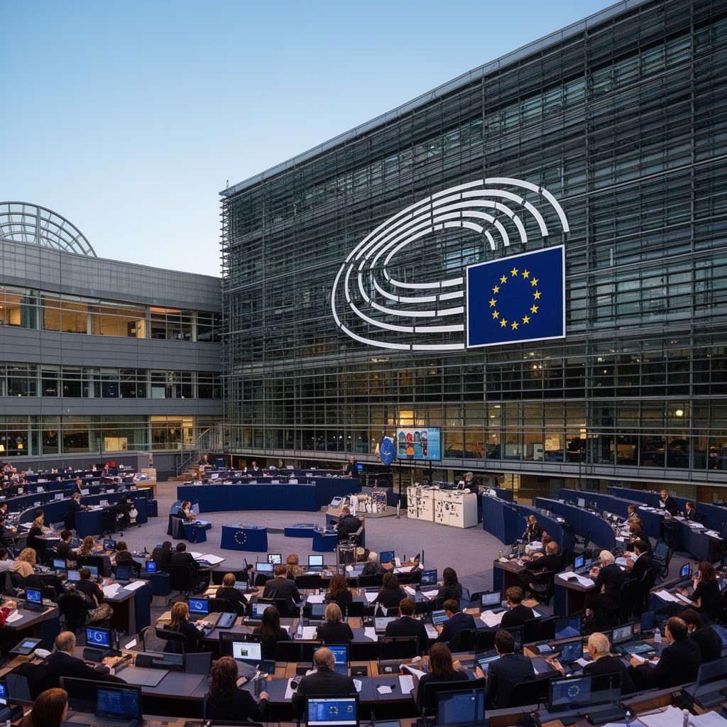 AI-generated illustration of European Parliament (Brussels seat)