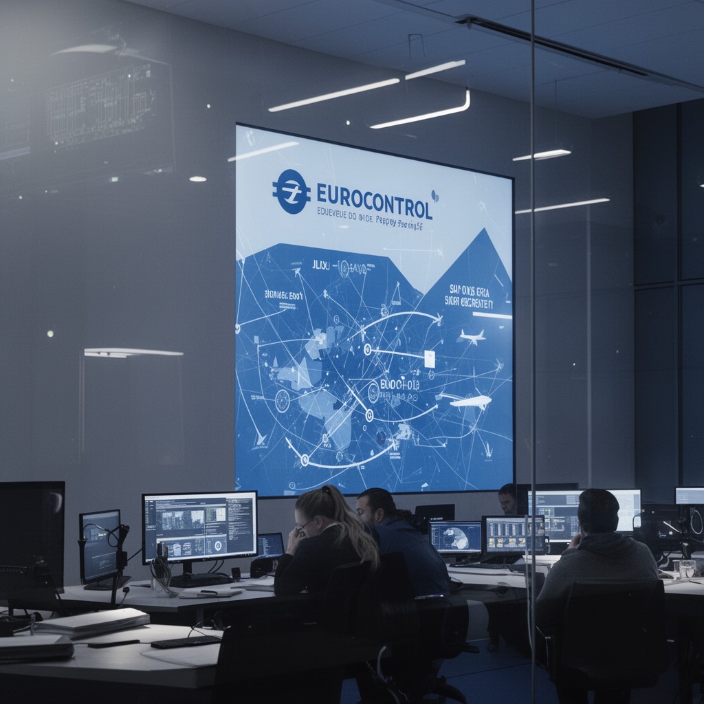 AI-generated illustration of Eurocontrol