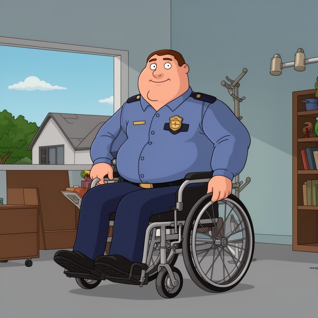 AI-generated illustration of Joe Swanson