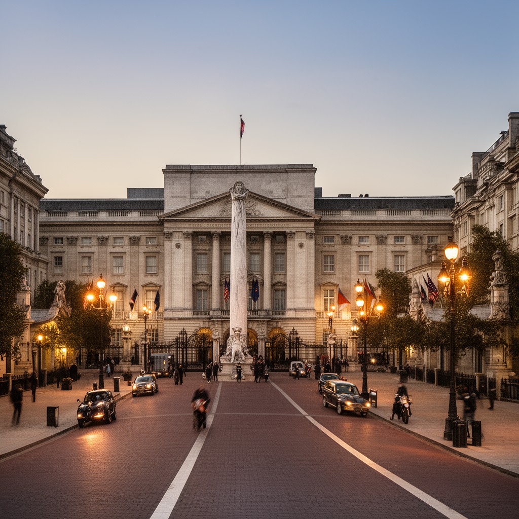 AI-generated illustration of The Mall, London