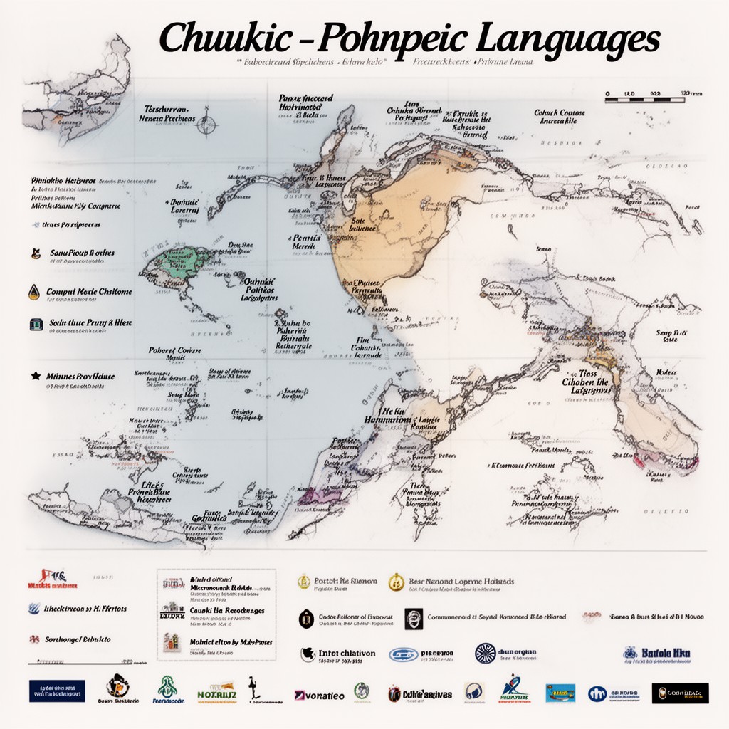 AI-generated illustration of Chuukic–Pohnpeic languages