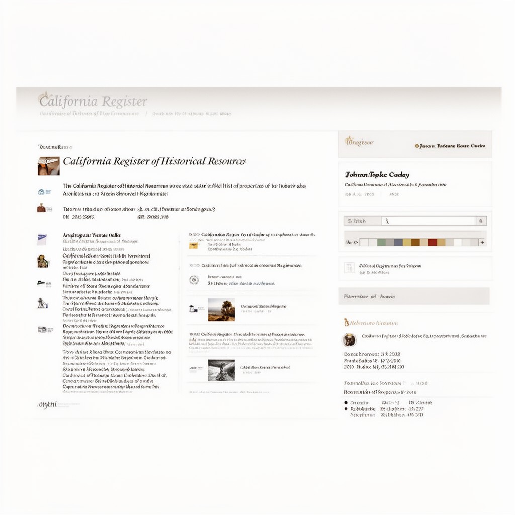 AI-generated illustration of California Register of Historical Resources