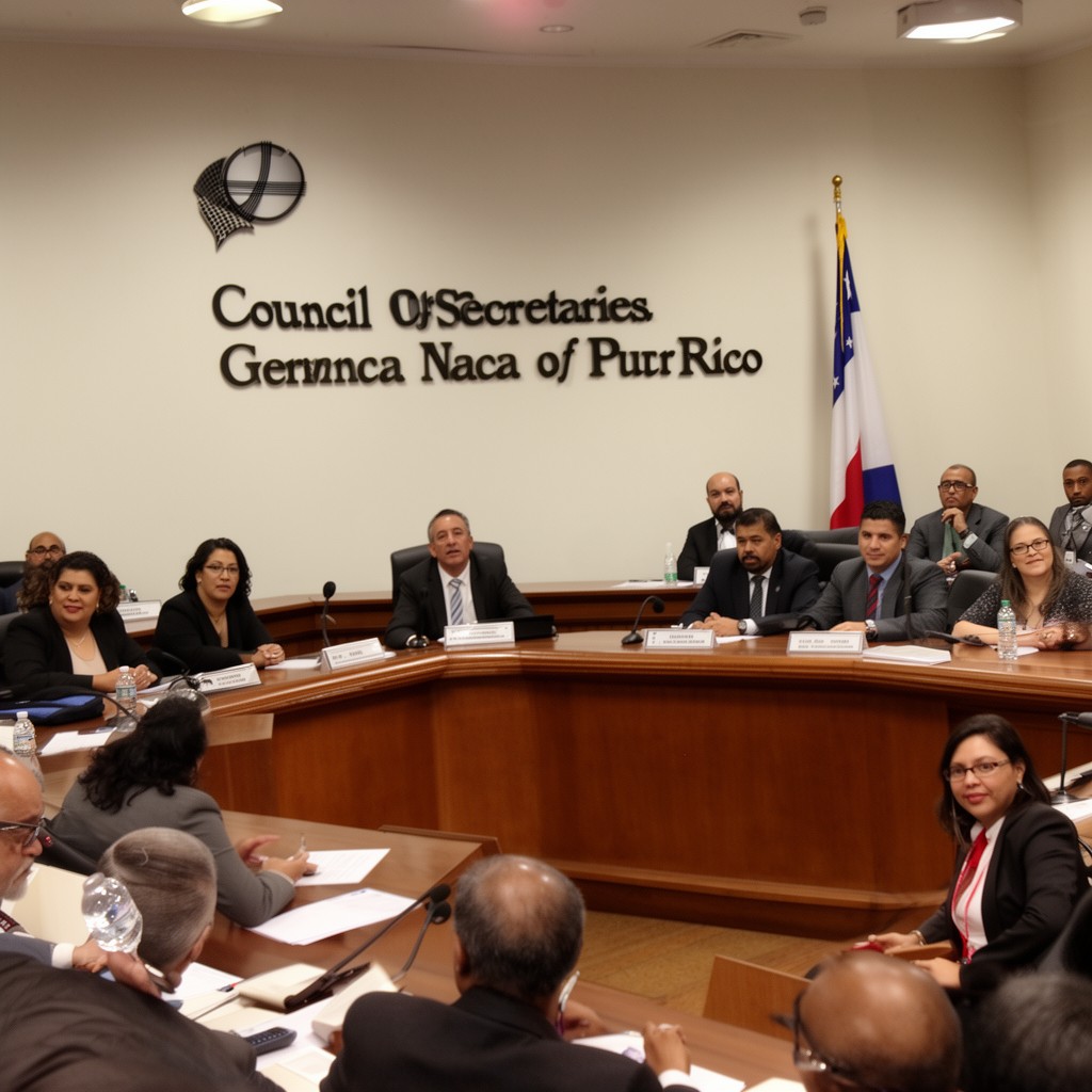 AI-generated illustration of Council of Secretaries of Puerto Rico
