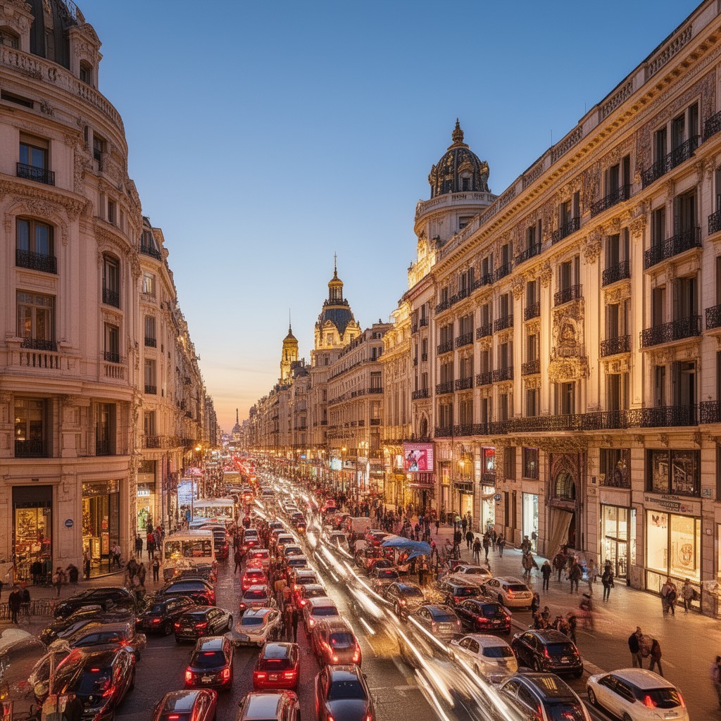 AI-generated illustration of Gran Vía