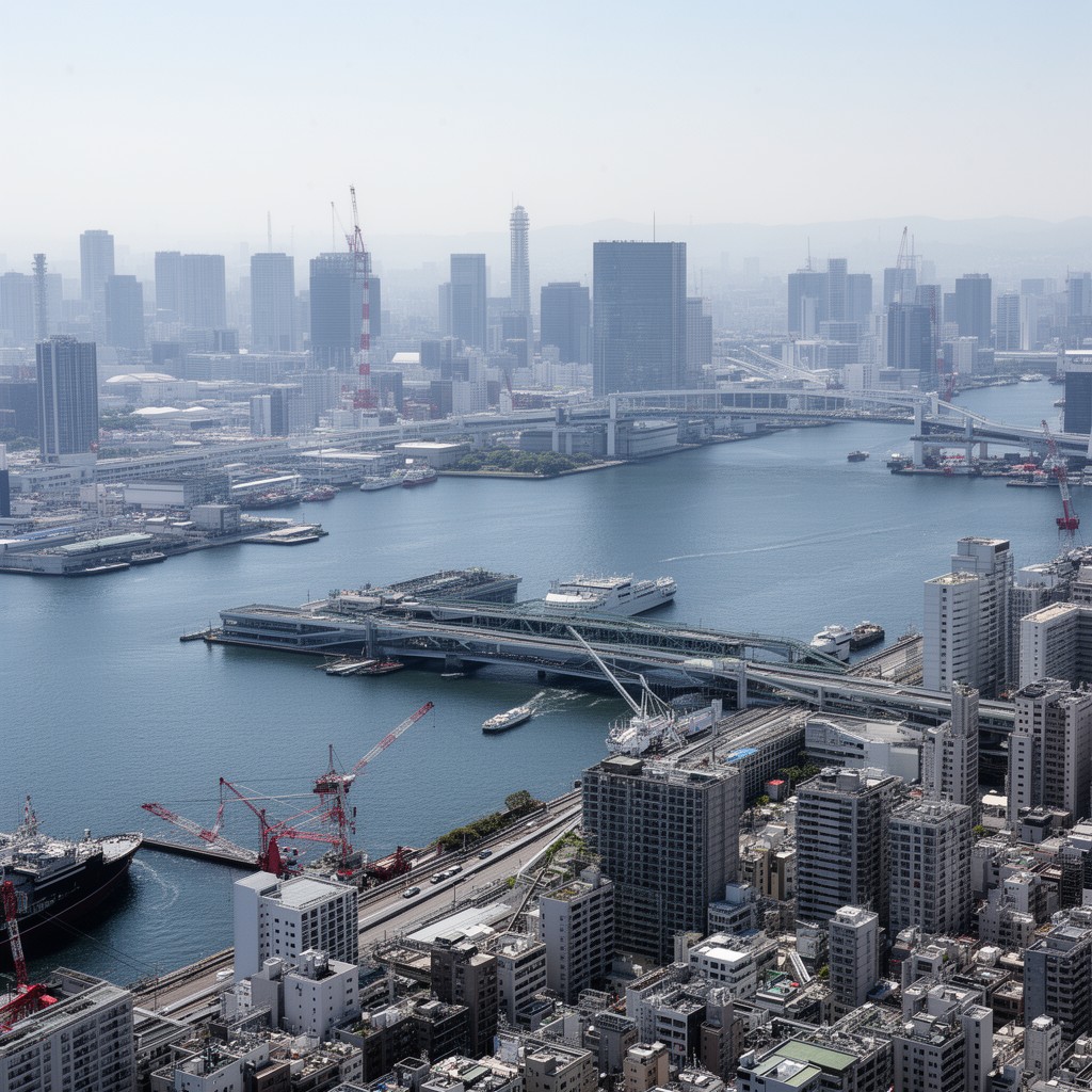 AI-generated illustration of Tokyo Bay