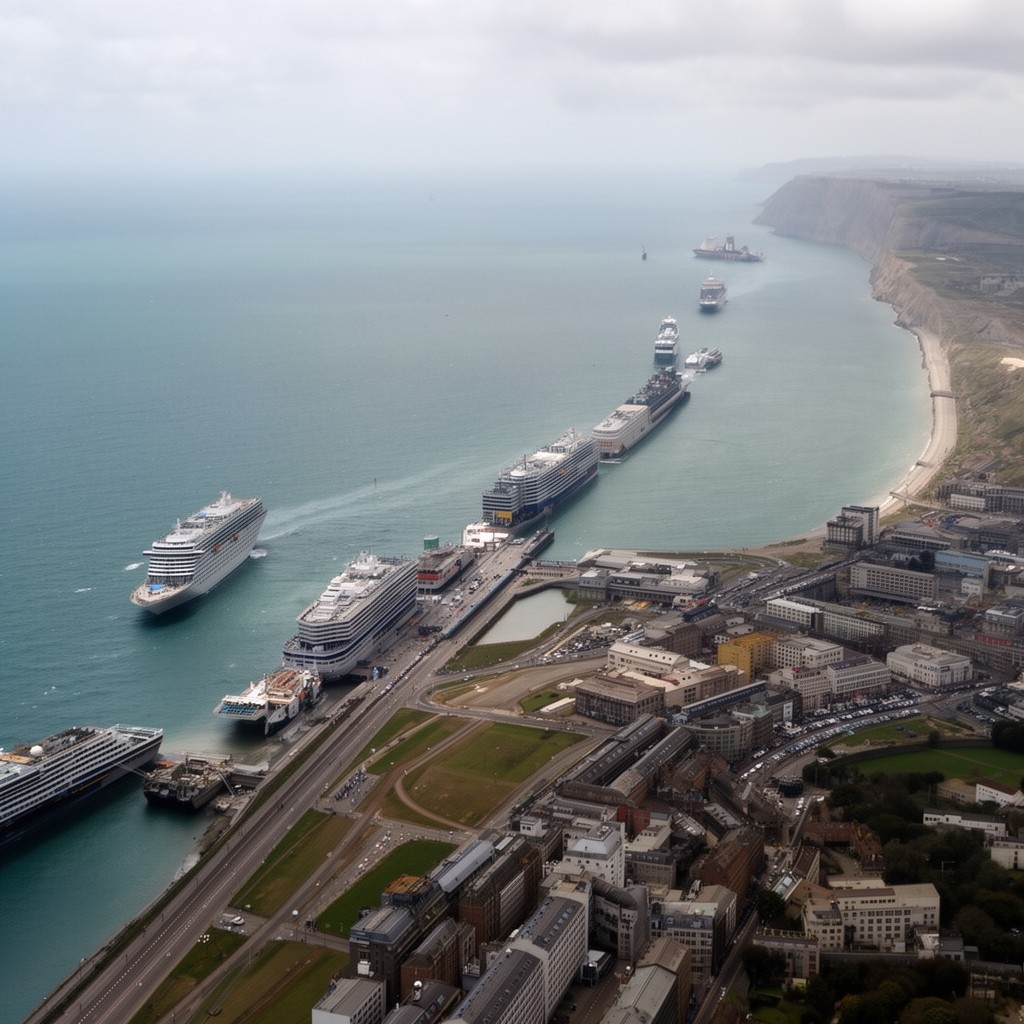 AI-generated illustration of Strait of Dover