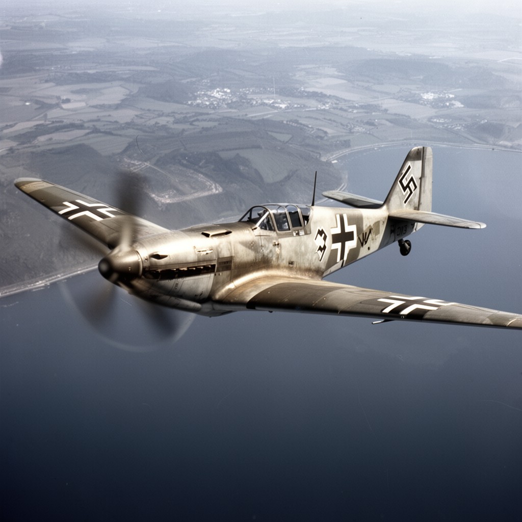 AI-generated illustration of Messerschmitt Me 209 (projected)