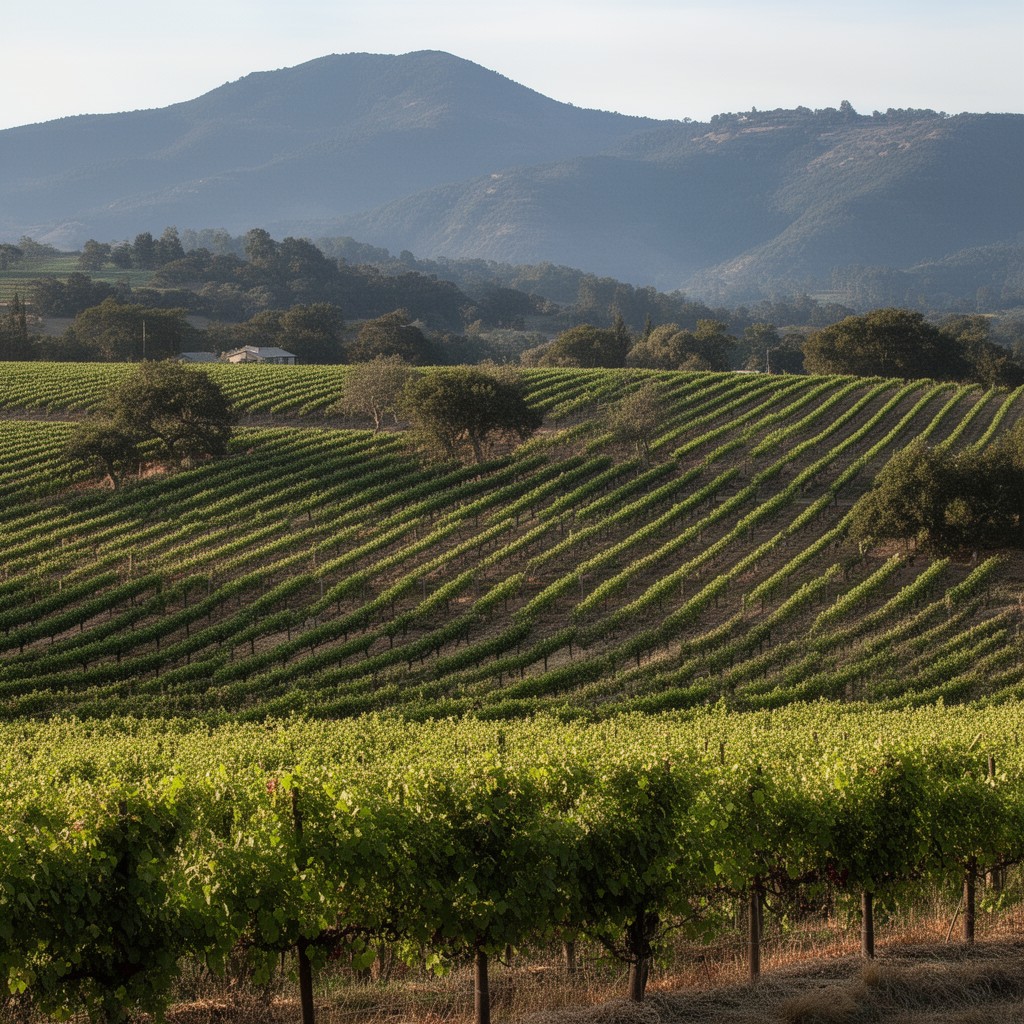 AI-generated illustration of Sonoma Mountain AVA