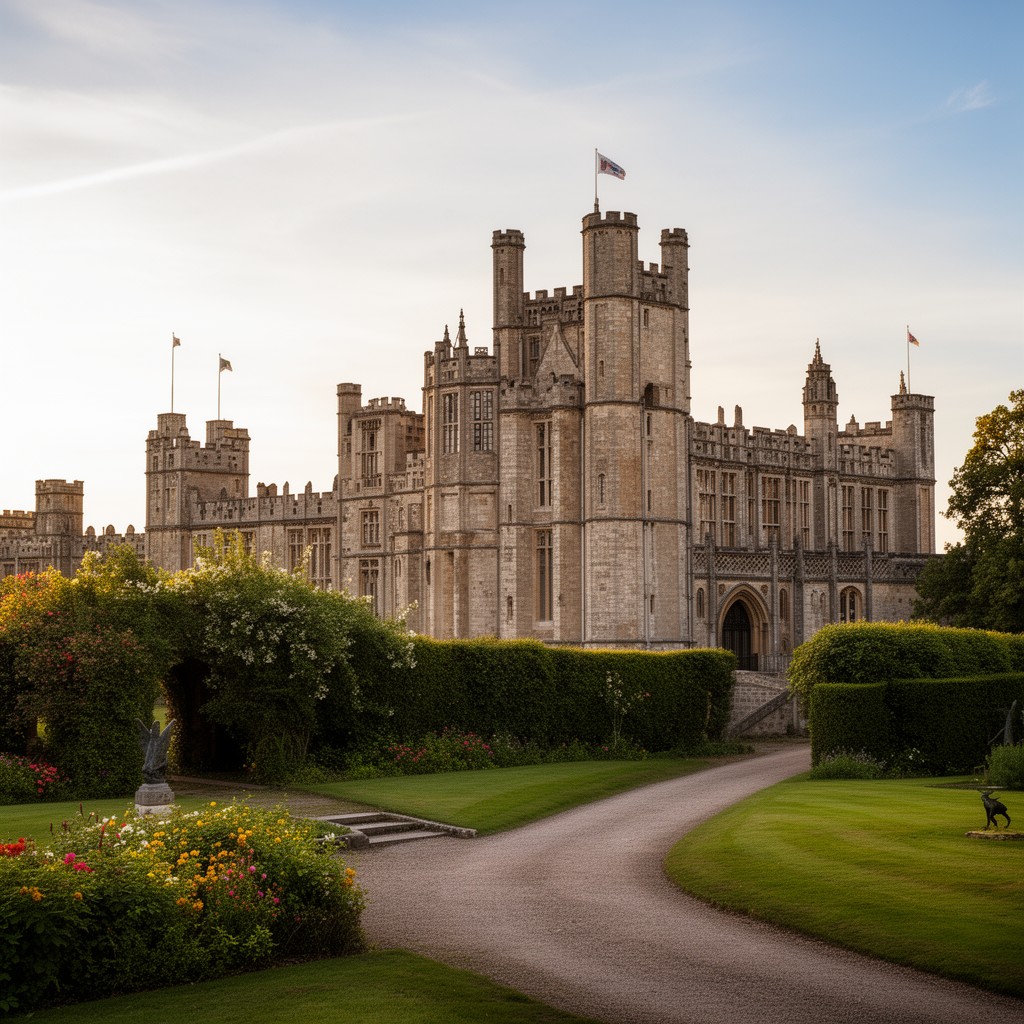 AI-generated illustration of Hampton Court Palace