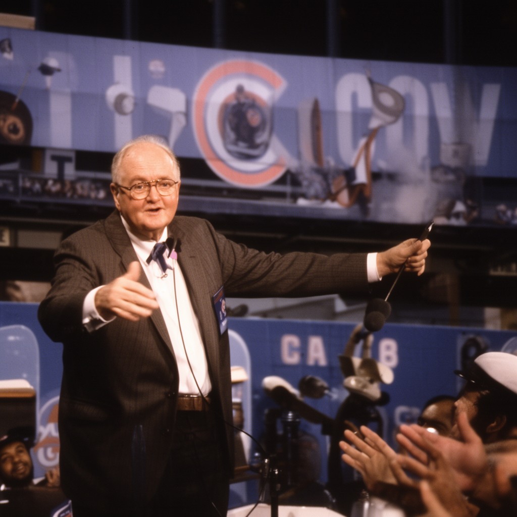 AI-generated illustration of Harry Caray