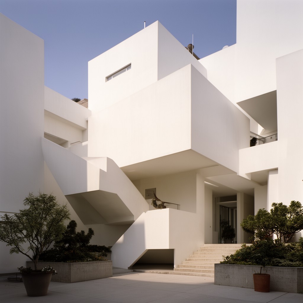 AI-generated illustration of Richard Meier