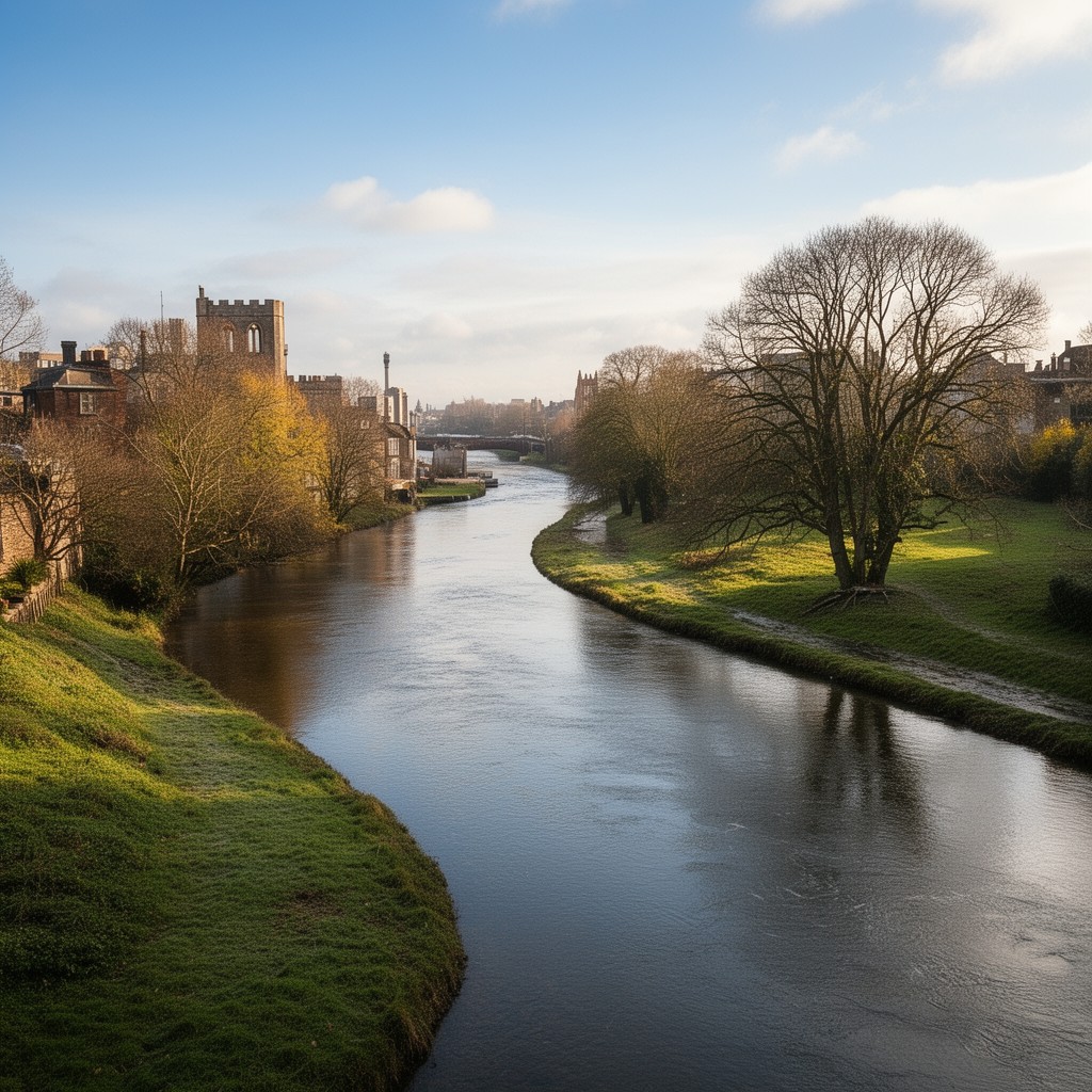 AI-generated illustration of River Great Ouse