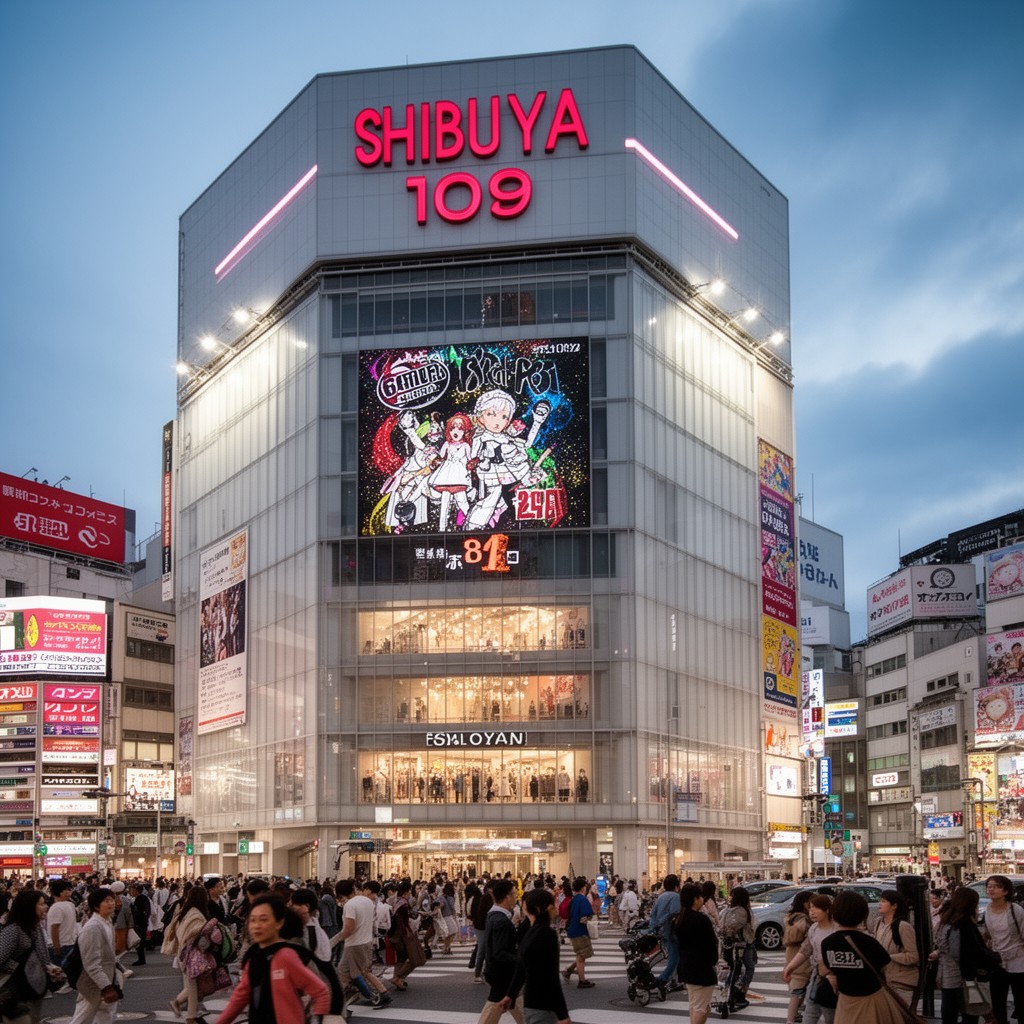 AI-generated illustration of Shibuya 109