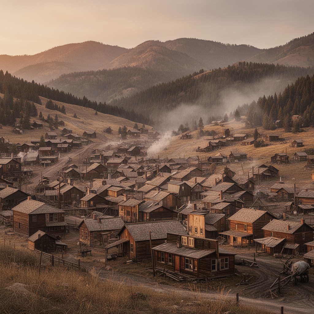 AI-generated illustration of Comstock Lode area