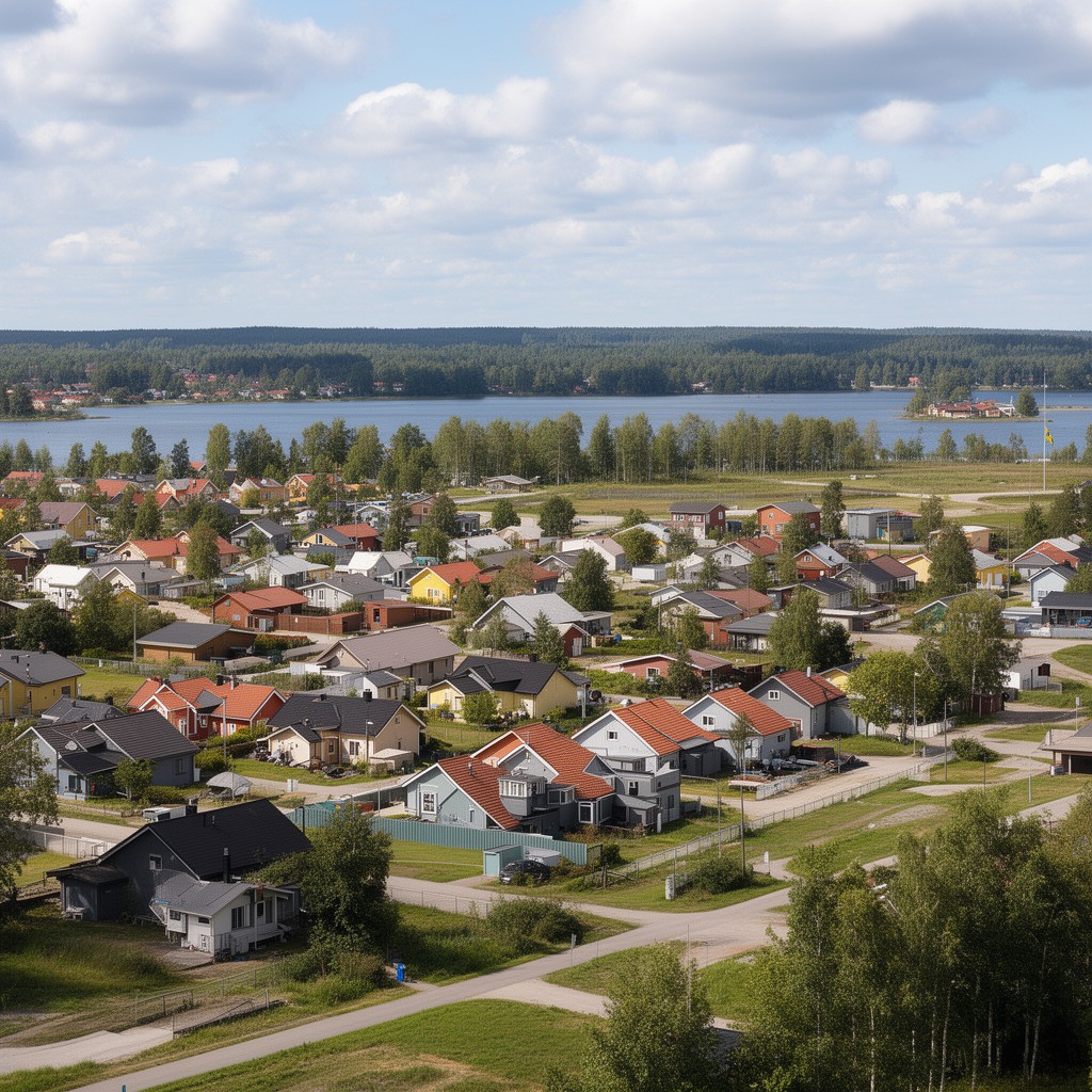 AI-generated illustration of Knivsta Municipality