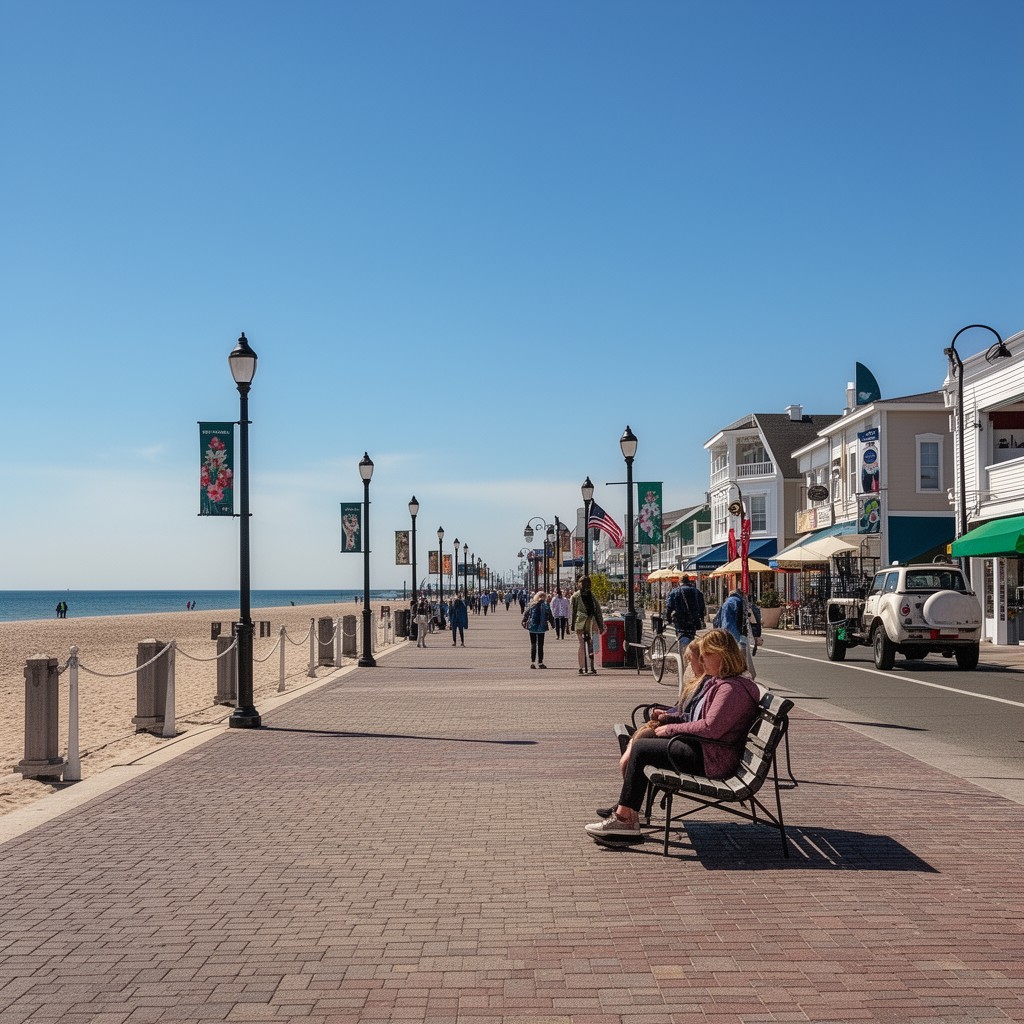 AI-generated illustration of Cape May Promenade