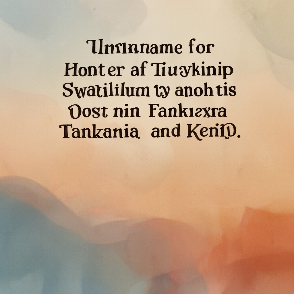 AI-generated illustration of Swahili language