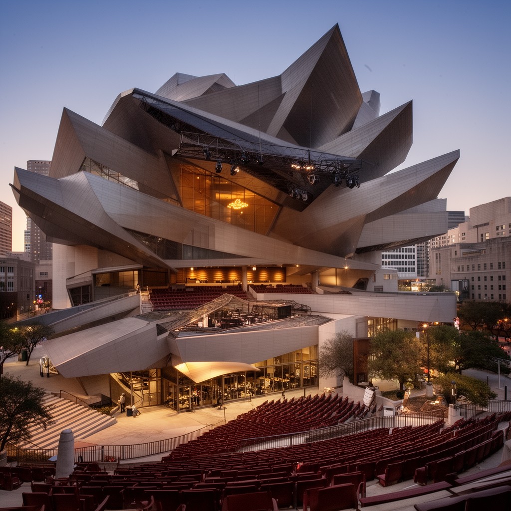 AI-generated illustration of Morton H. Meyerson Symphony Center